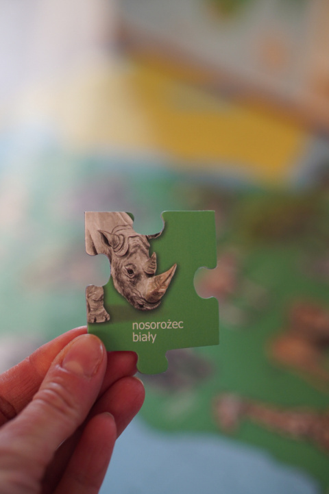 Puzzle edukacyjne Afryka 120 el., realistyczne malowane ilustracje Puzzle edukacyjne Afryka 120 el., realistyczne malowane ilustracje