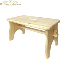 Stołek sosna, taboret 21 cm wysokości, naturalne