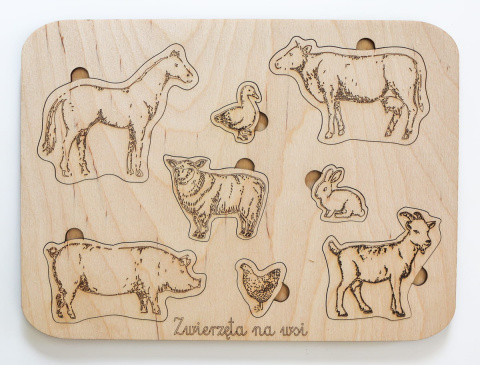 Układanka - Zwierzęta na wsi Układanka - Zwierzęta na wsi